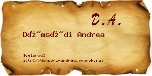 Dömsödi Andrea névjegykártya